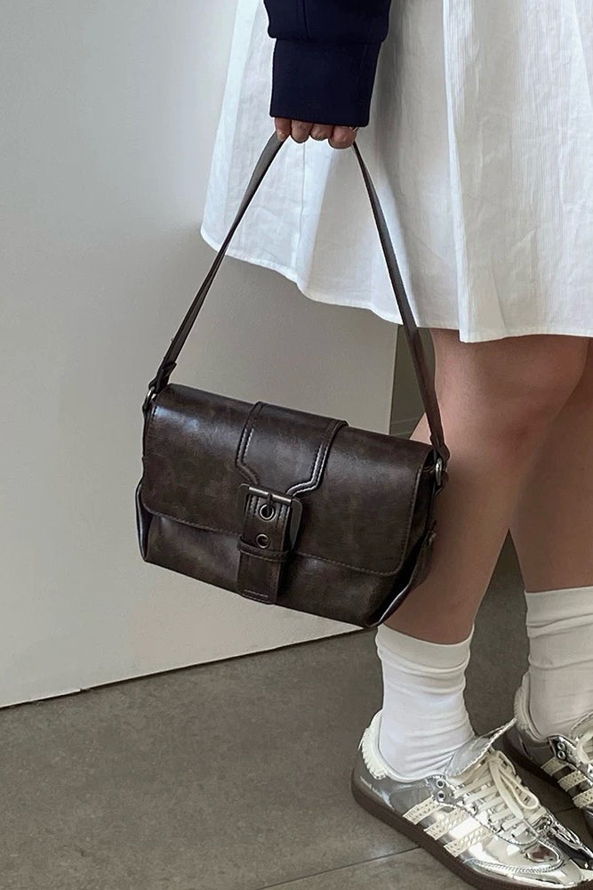 Vintage Brown Crossbody Bag
