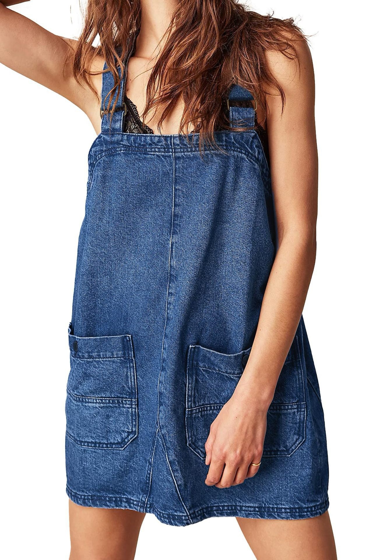 Denim Suspender Dress