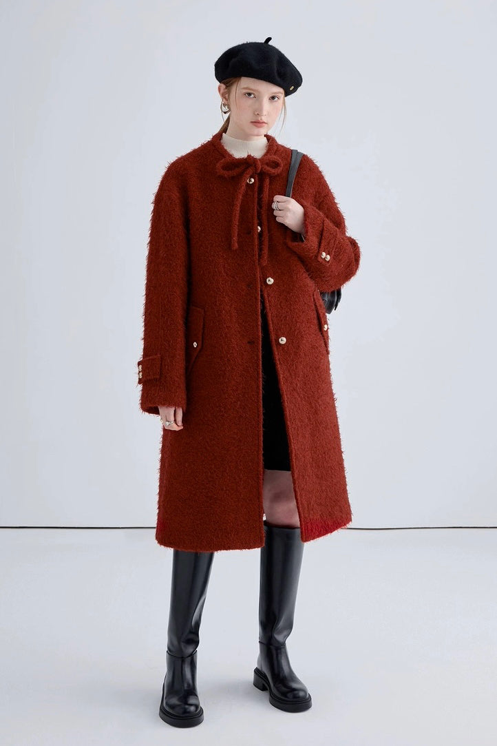 Red Long Wool Coat