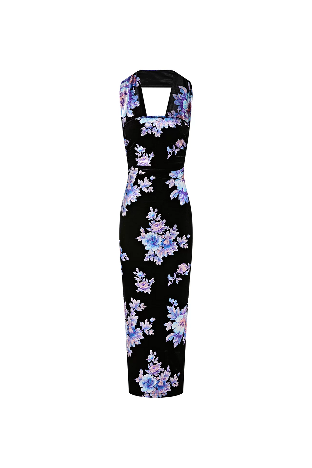 Black and Blue Floral Dress