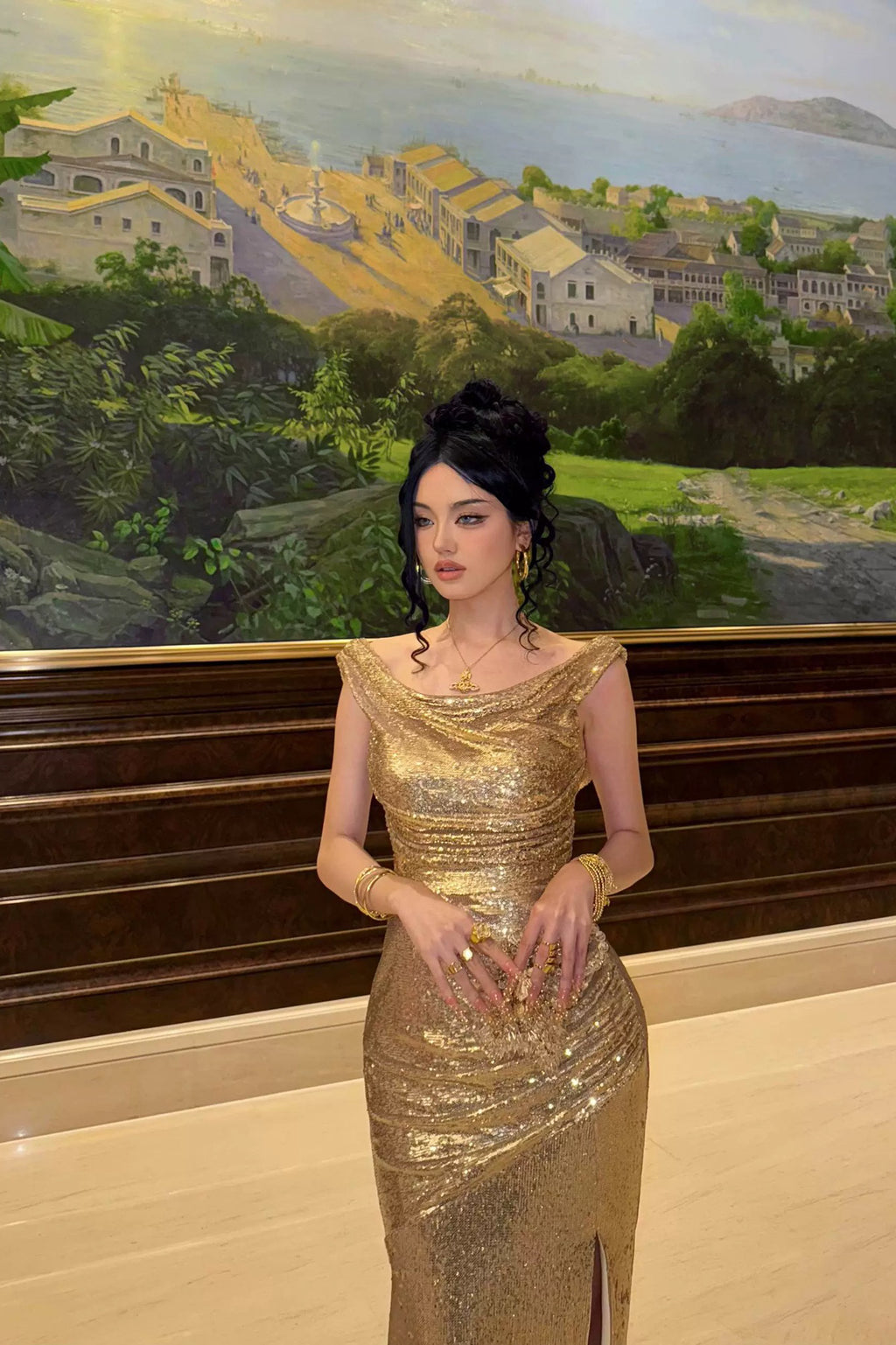 Gold Evening Dress
