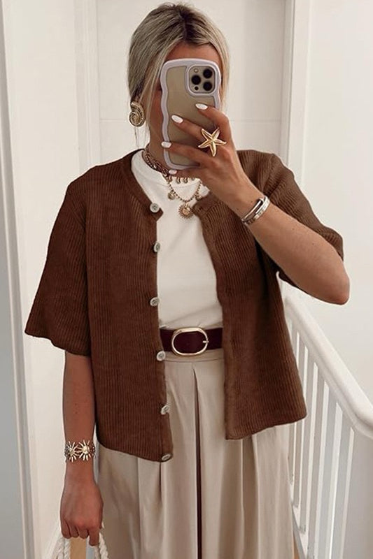 Short-Sleeve Knit Top