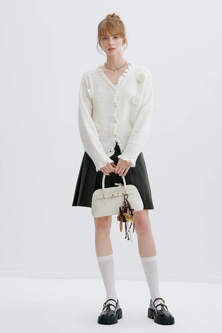 White Floral Sweater