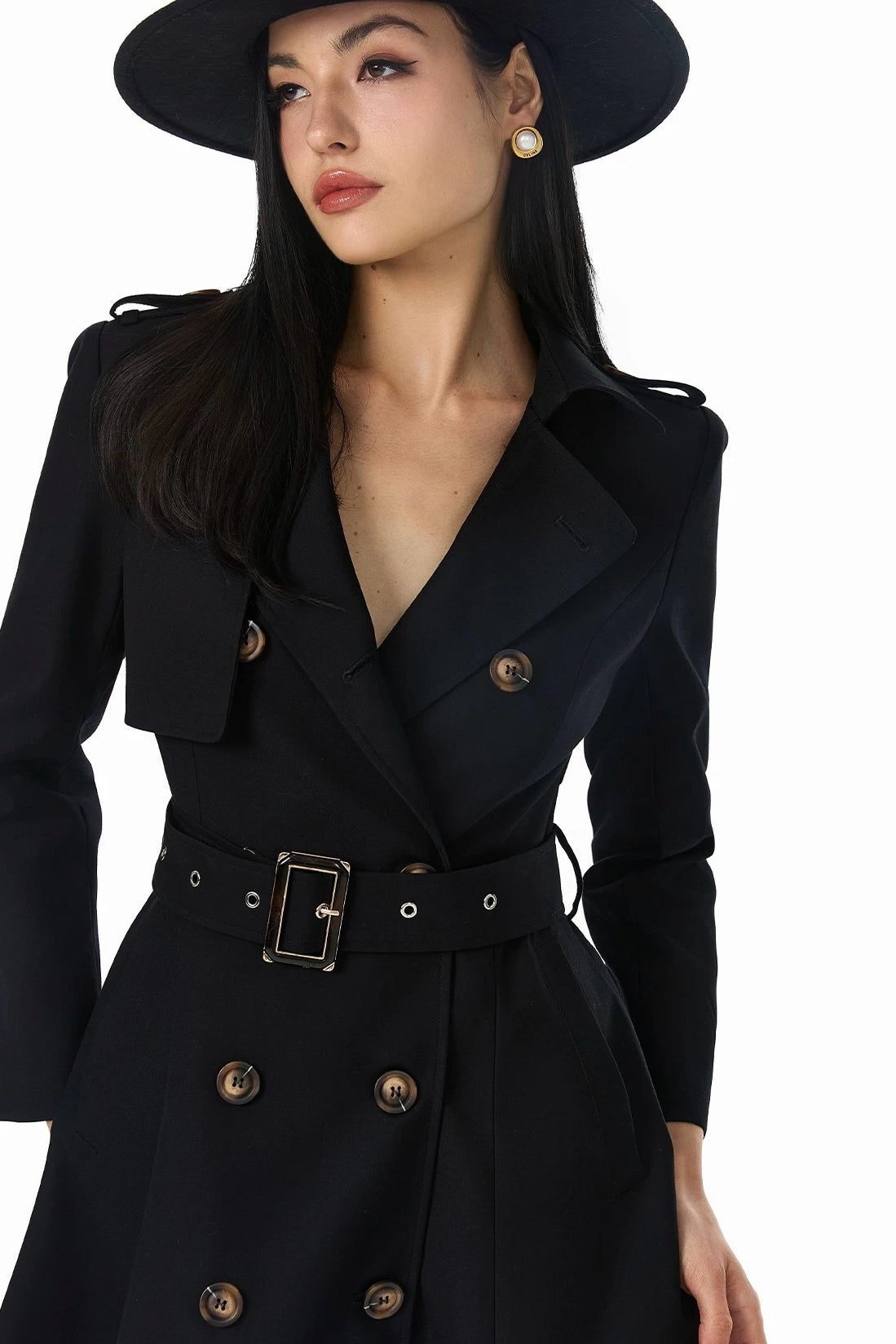 Premium Cropped Trench Coat