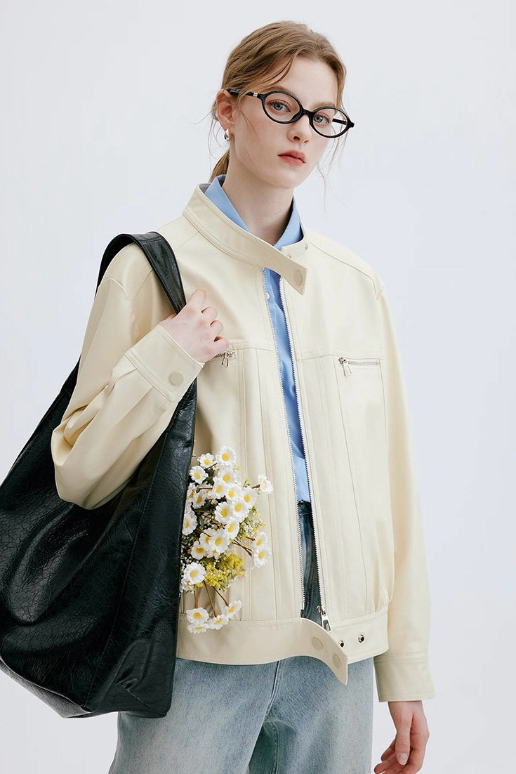 White Leather Jacket