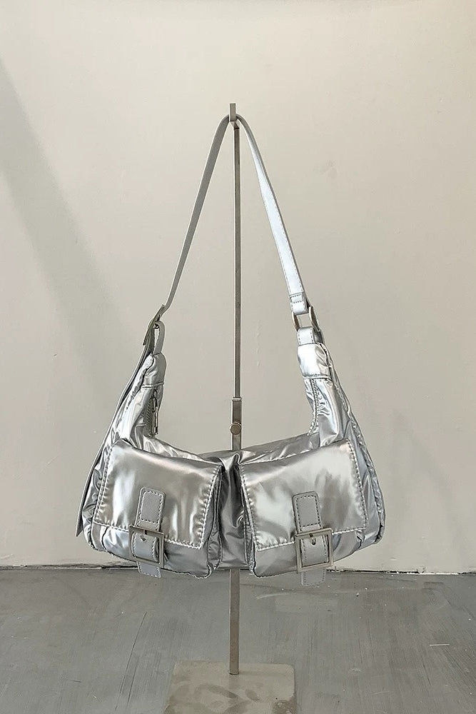 Dual-Pocket Minimalist Crossbody Bag
