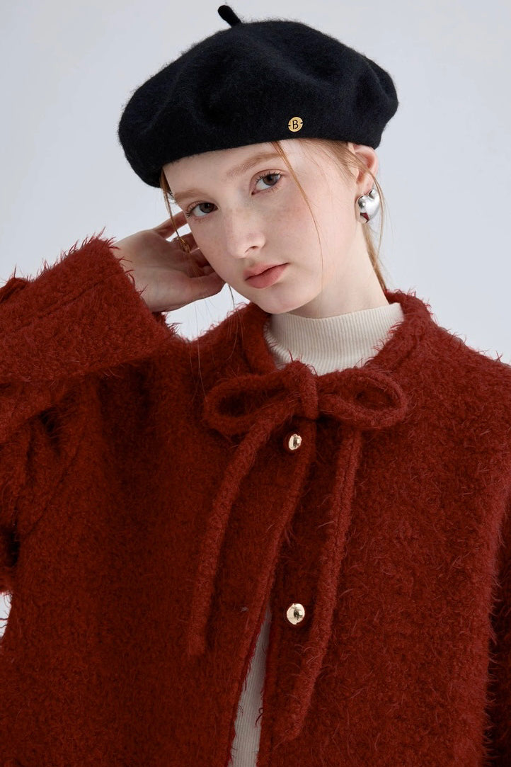 Red Long Wool Coat