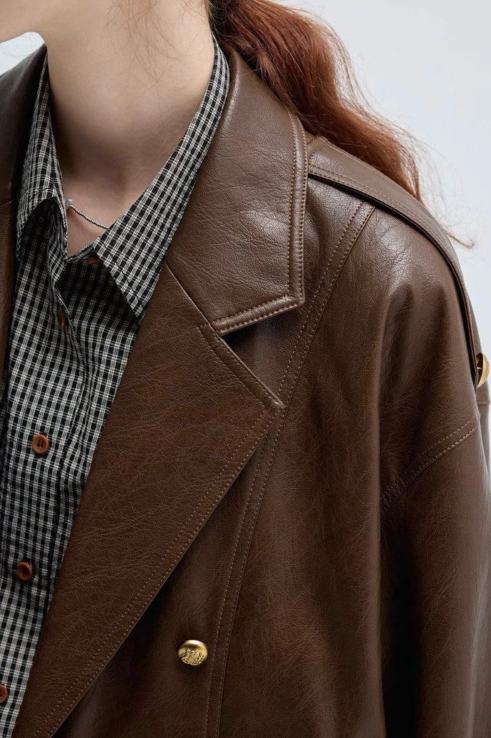 Vintage Brown Leather Jacket