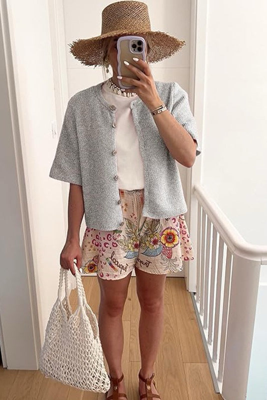 Short-Sleeve Knit Top