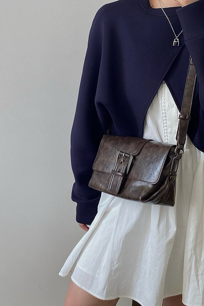Vintage Brown Crossbody Bag