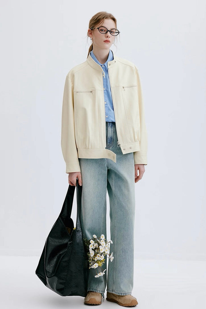White Leather Jacket