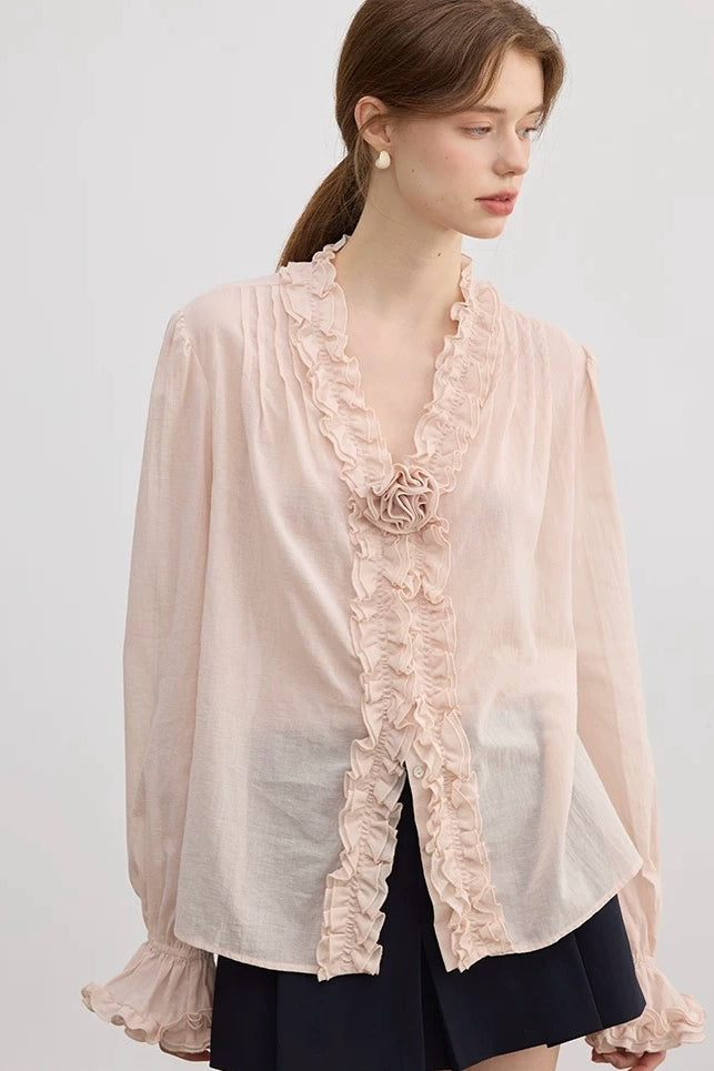 Lace Trim Blouse