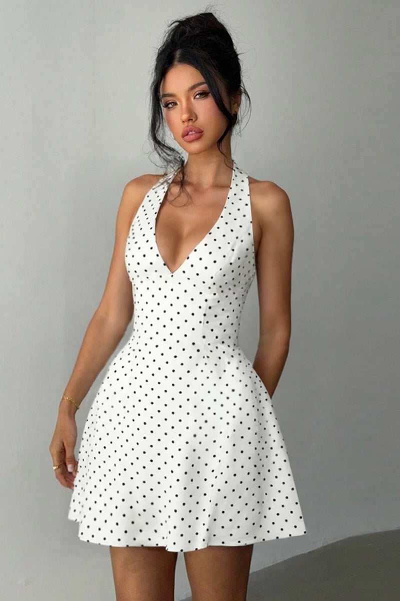 Polka Dot Halter Dress