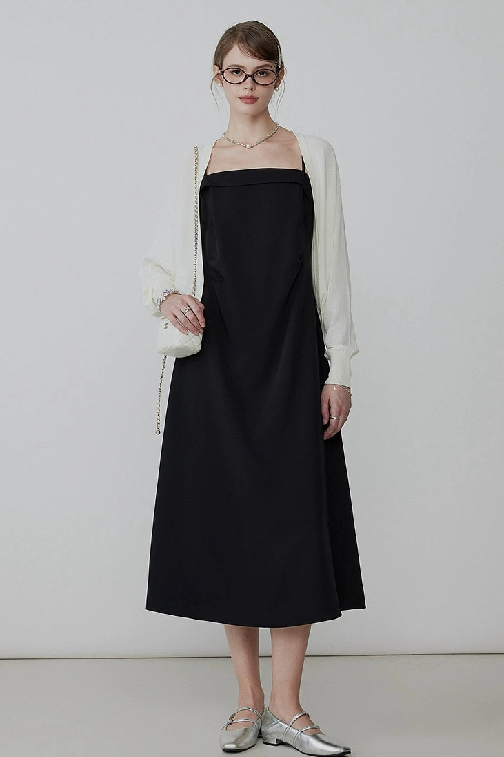Black Spaghetti Strap Cocktail Dress