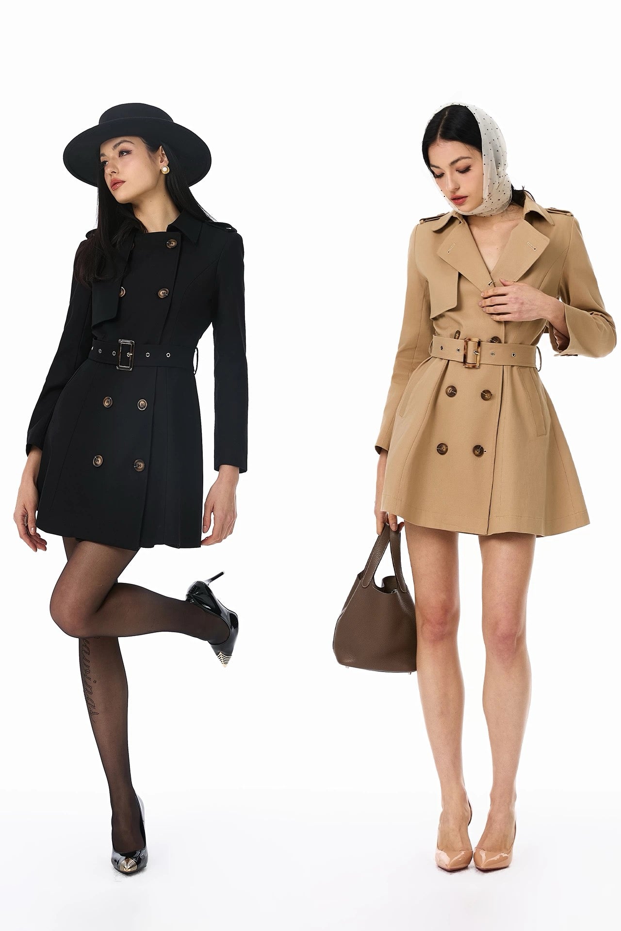 Premium Cropped Trench Coat