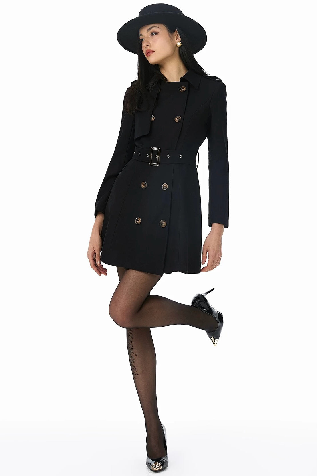 Premium Cropped Trench Coat