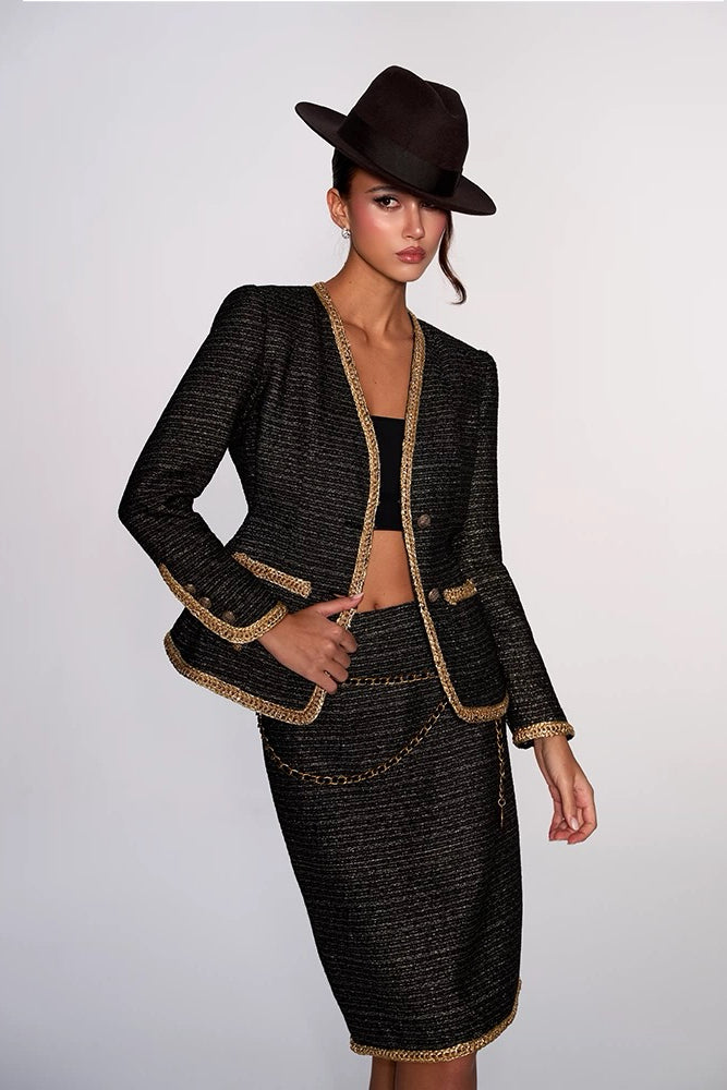 Chanel-Inspired Black & Gold Set