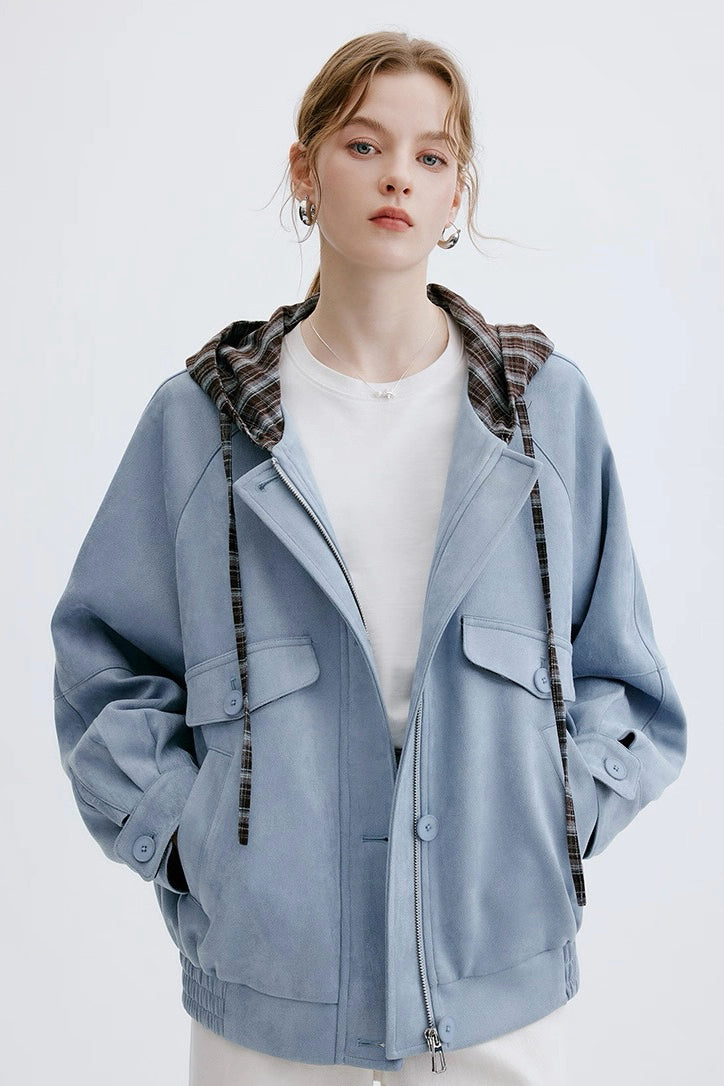 Color-Block Hoodie Jacket
