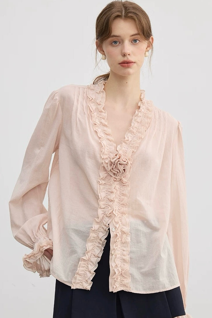 Lace Trim Blouse