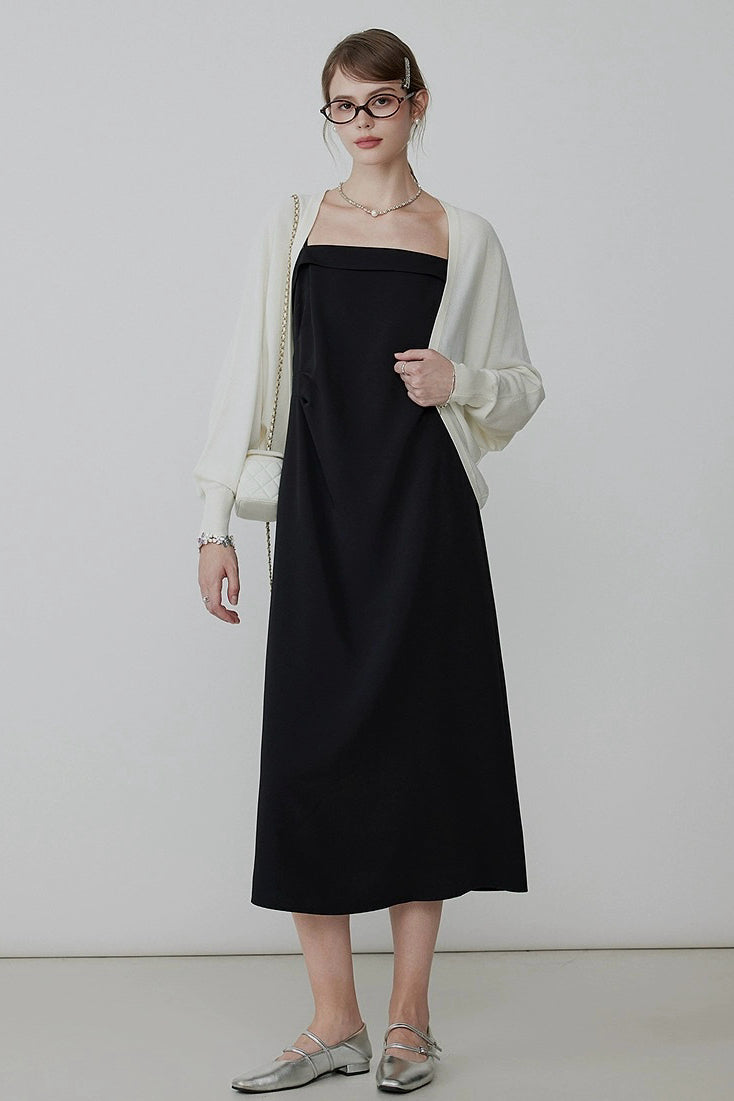 Black Spaghetti Strap Cocktail Dress