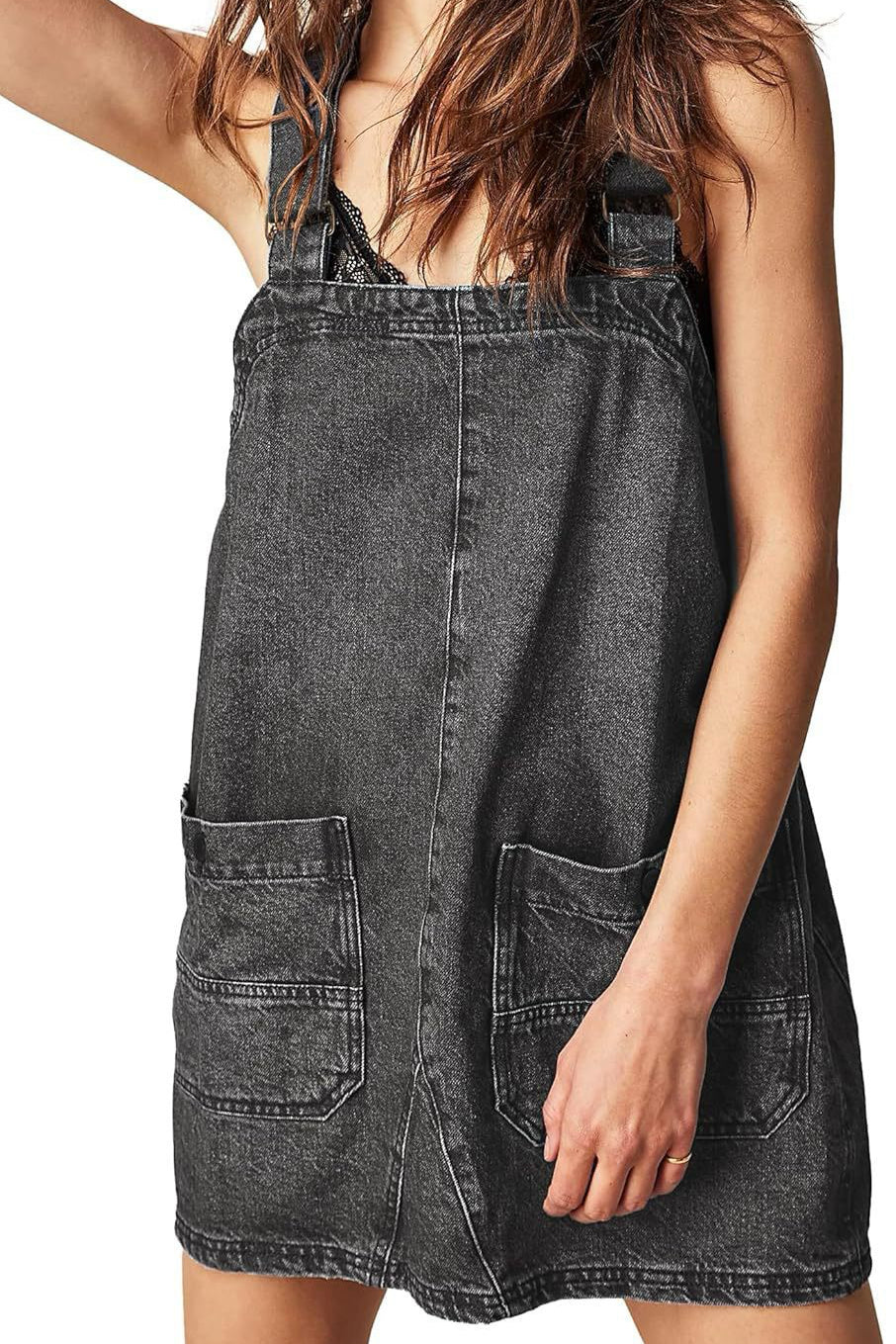 Denim Suspender Dress