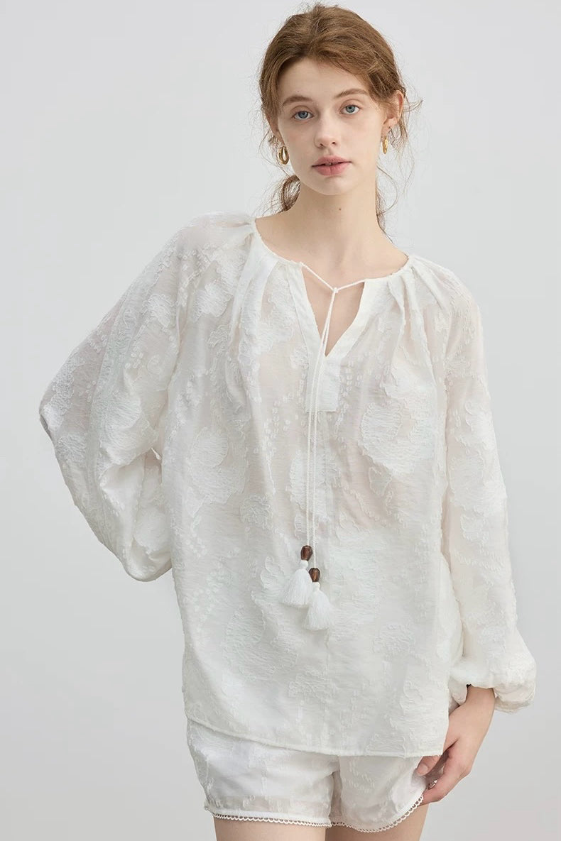Embroidered Shirt Set