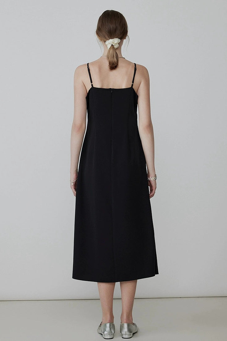 Black Spaghetti Strap Cocktail Dress