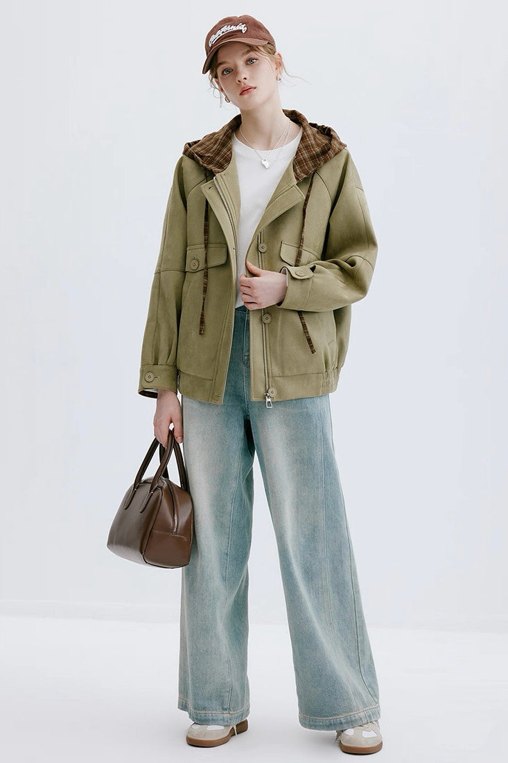 Color-Block Hoodie Jacket