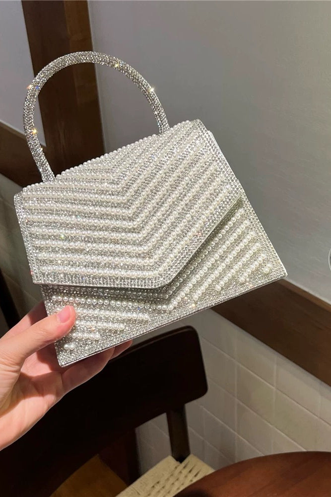 Full Rhinestone Pearl Bag
