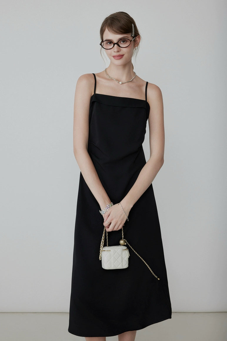 Black Spaghetti Strap Cocktail Dress