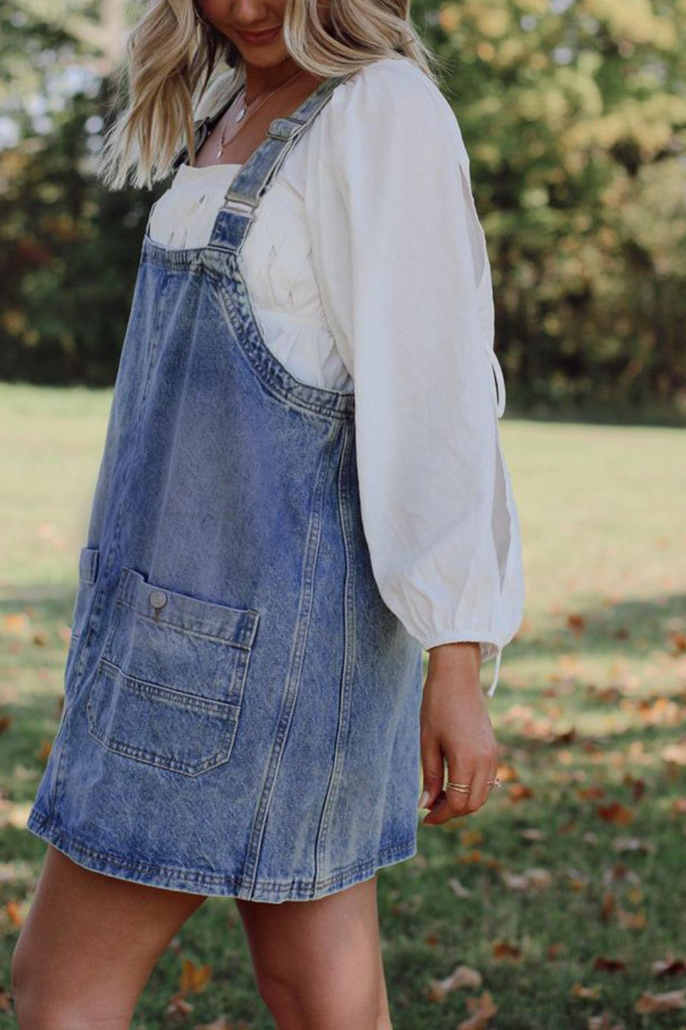 Denim Suspender Dress