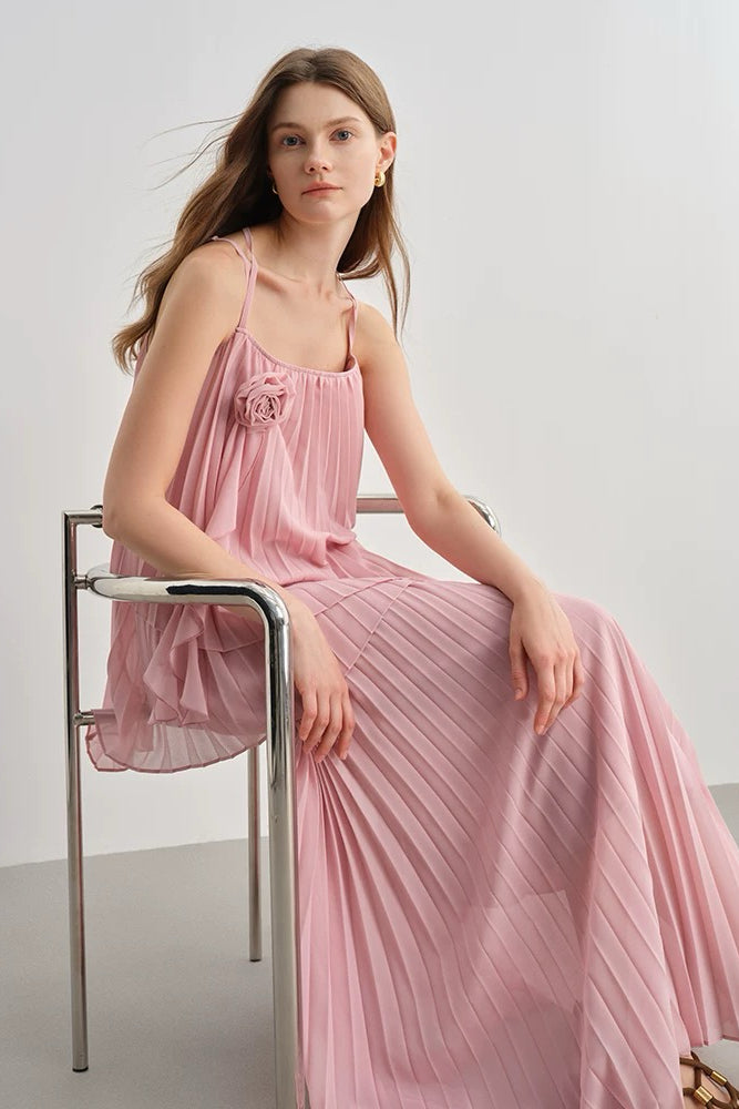 Pink Pleated Tencel Set