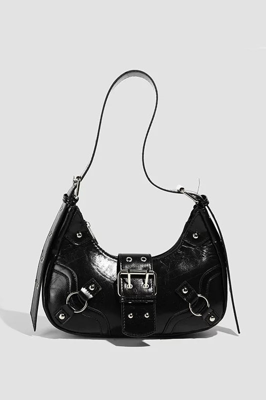 Leather Buckle Crossbody Bag