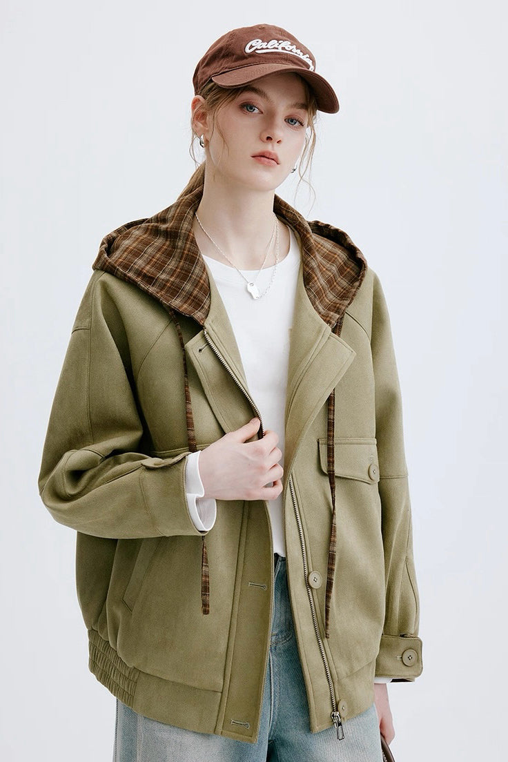 Color-Block Hoodie Jacket