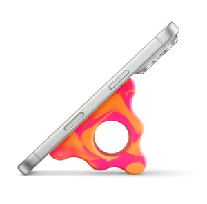 Hikawa Grip & Stand for iPhone (MagSafe Compatible) - Orange Swirl
