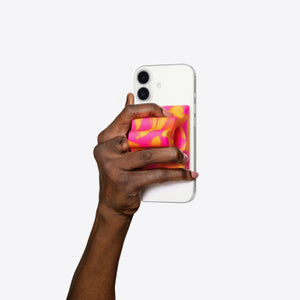 Hikawa Grip & Stand for iPhone (MagSafe Compatible) - Orange Swirl