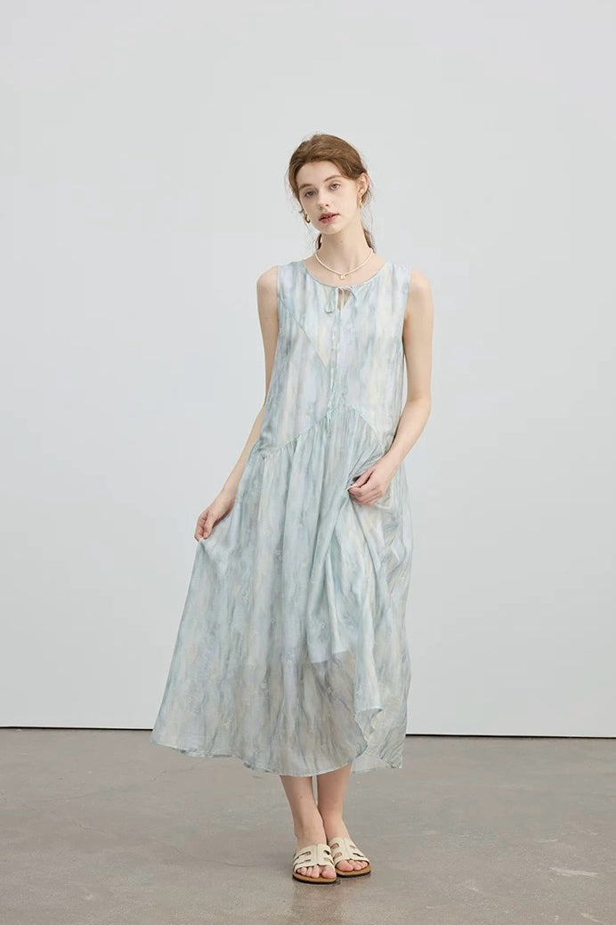 Blue Tencel Dress