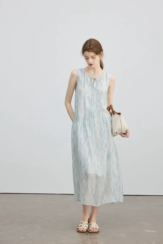 Blue Tencel Dress